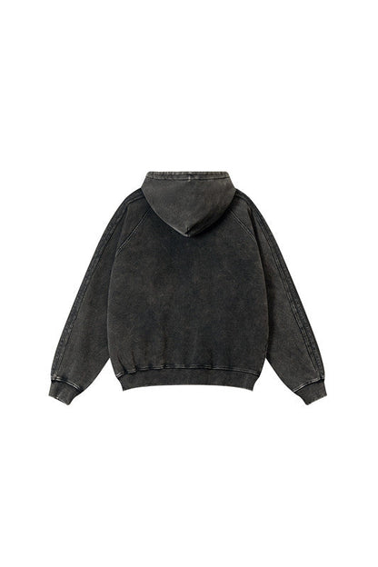 410GSM Stripe Side Pigment Dyed Hoodie