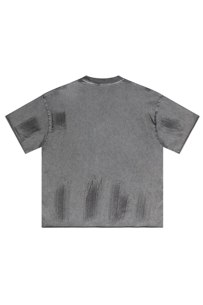 310GSM Brush Dyed Washed?Tee