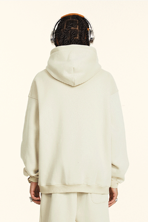 345GSM Fleece Solid Oversized Hoodie