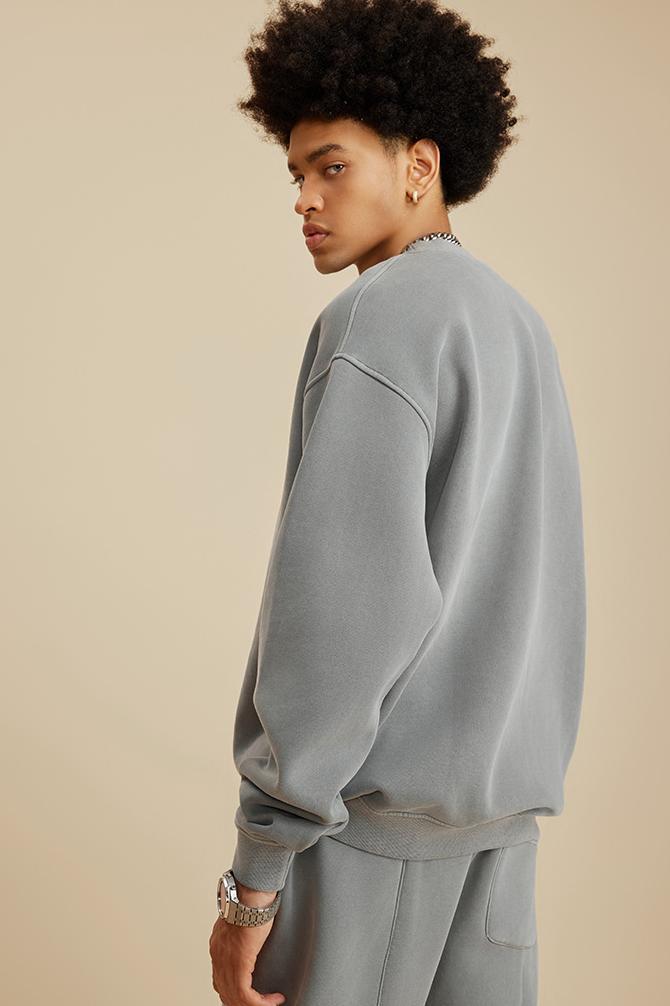 355G Washed Fleece Crew