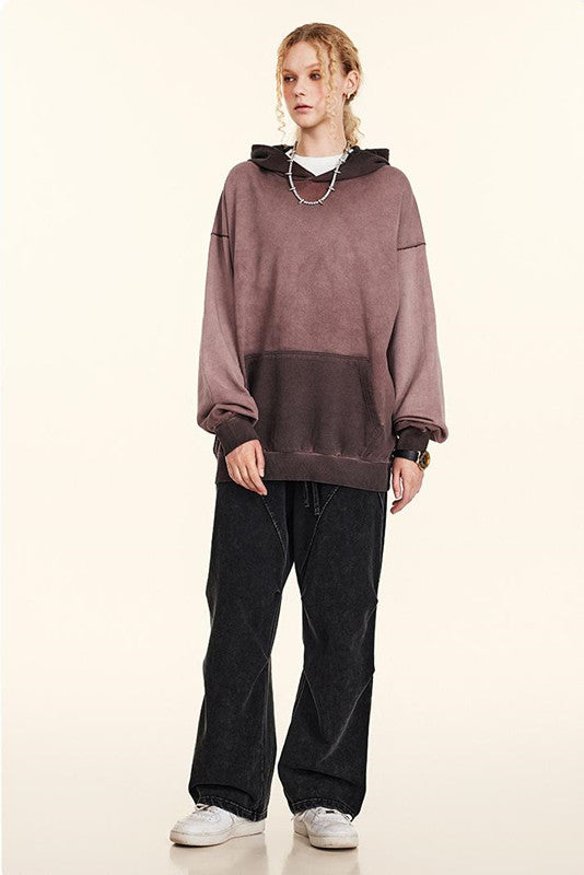100% Cotton 380GSM Gradient Washed Hoodie