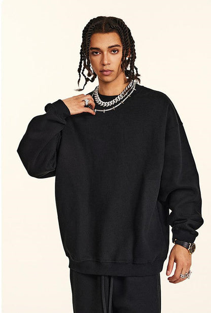 345GSM Fleece Solid Color Crew