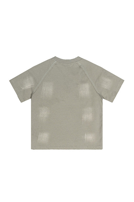 Kids 305GSM Brush Dyed Distressed Tee