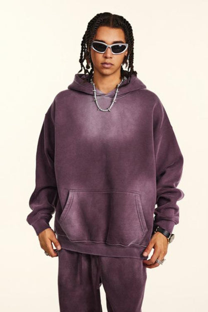 332GSM Gradient Sprayed Fleece Hoodie