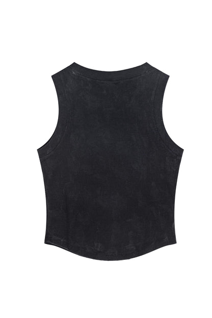 235GSM Brush Dyed Distressed?Vest