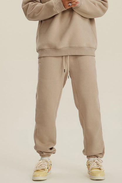 345G Fleece Solid Sweatpants
