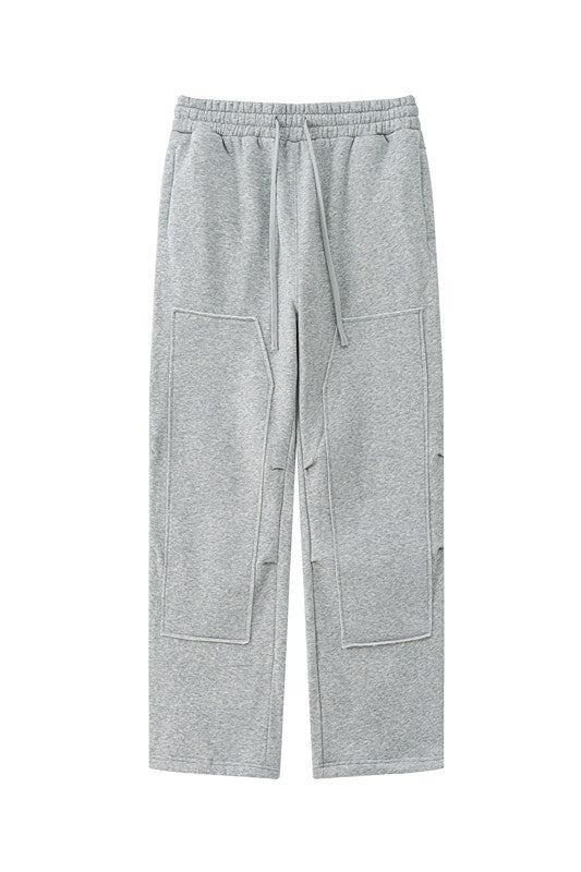 332GSM Patchwork Wash Out Fleece Sweatpants