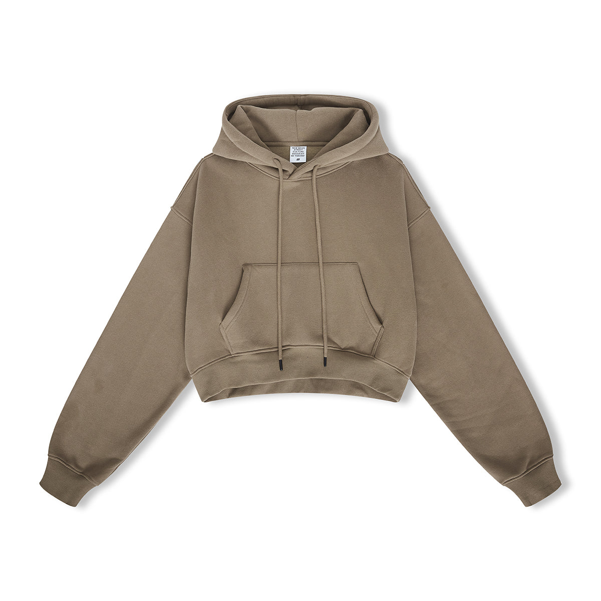 Basic Fleece Crop Hoodie