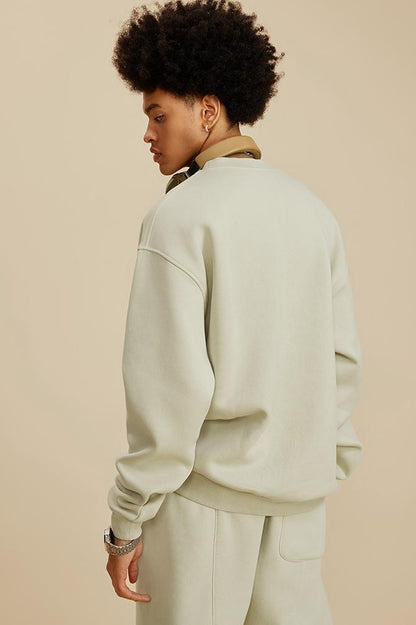 355G Washed Fleece Crew