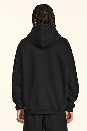 345GSM Fleece Solid Oversized Hoodie