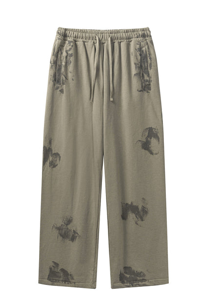 380GSM Brush Dyed Washed Sweatpants