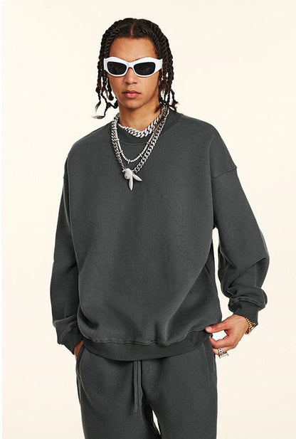 345GSM Fleece Solid Color Crew