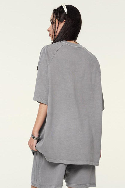 250GSM Pigment Dyed Side Stripe Tee