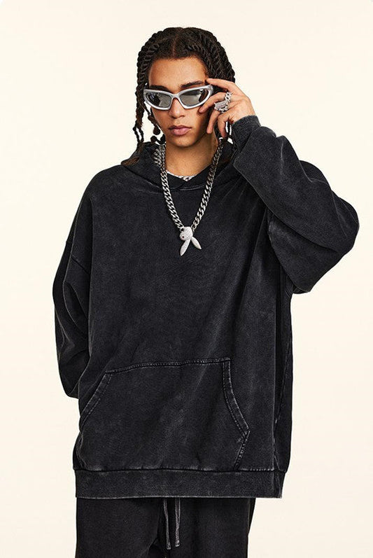 100% Cotton 380GSM Washed  Hoodie