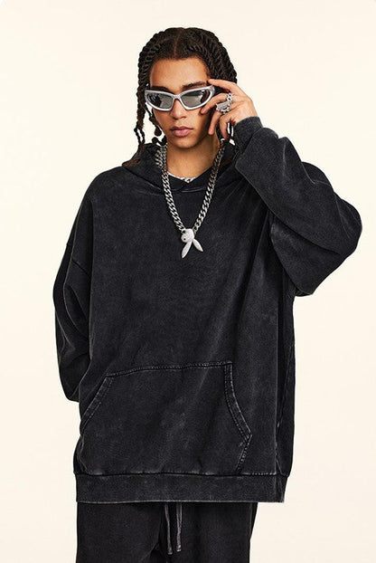 100% Cotton 380GSM Washed  Hoodie