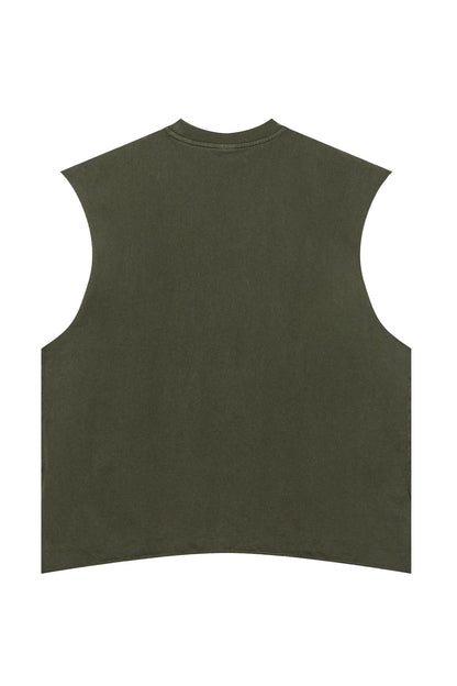 270GSM Distressed Vintage Muscle Tee