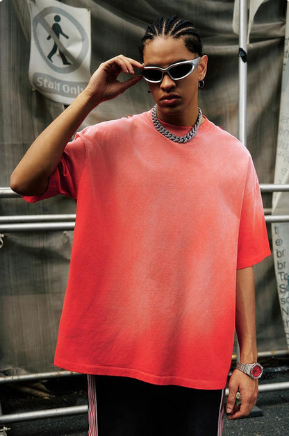 250GSM Distressed Washed Sun Fade Tee