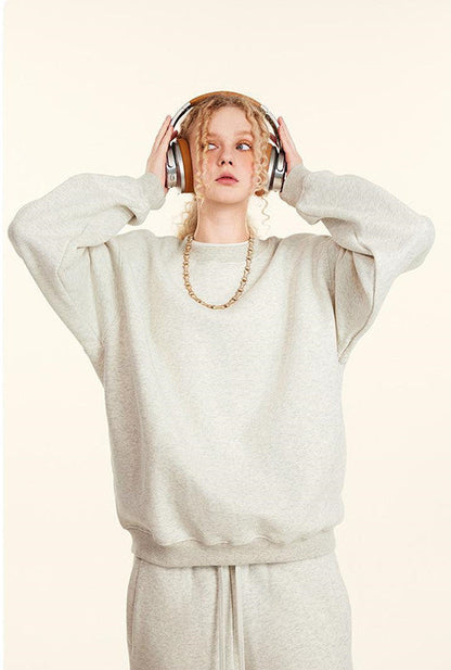 345GSM Fleece Solid Color Crew