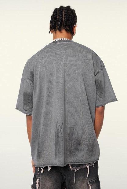 310GSM Brush Dyed Washed?Tee