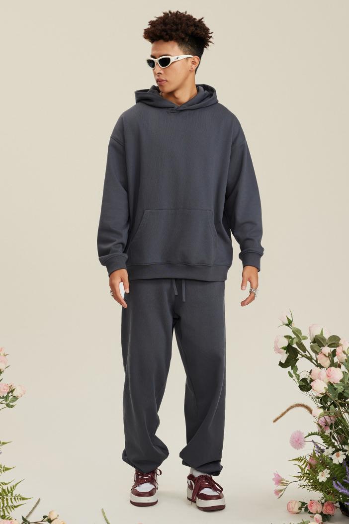 445G Solid Basic Hoodie