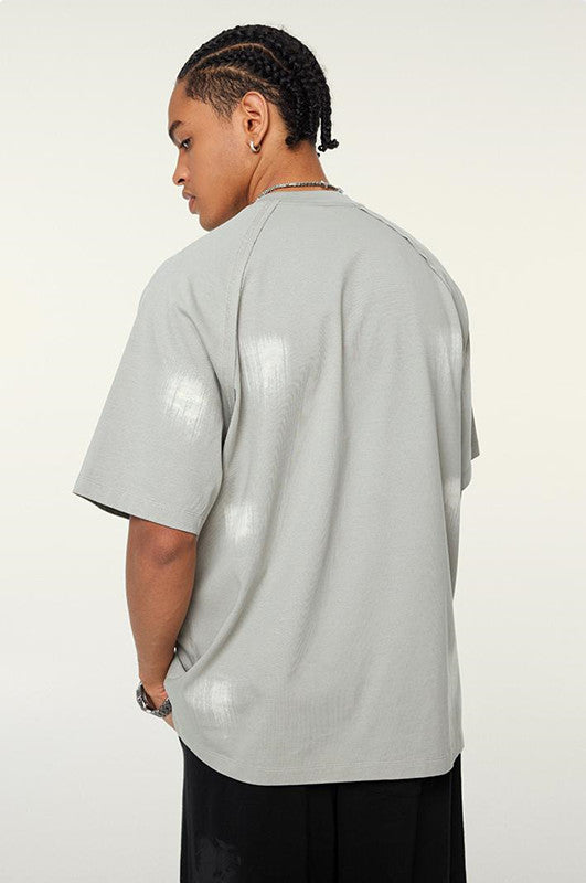 305GSM Brush Dyed Washed?Tee