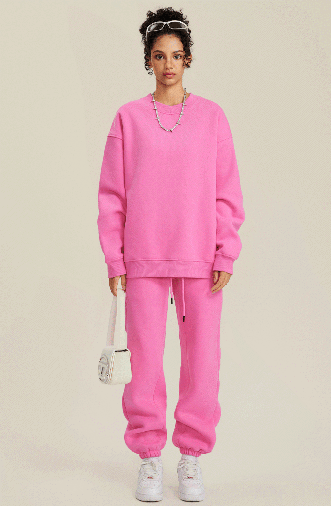 345G Fleece Solid Sweatpants