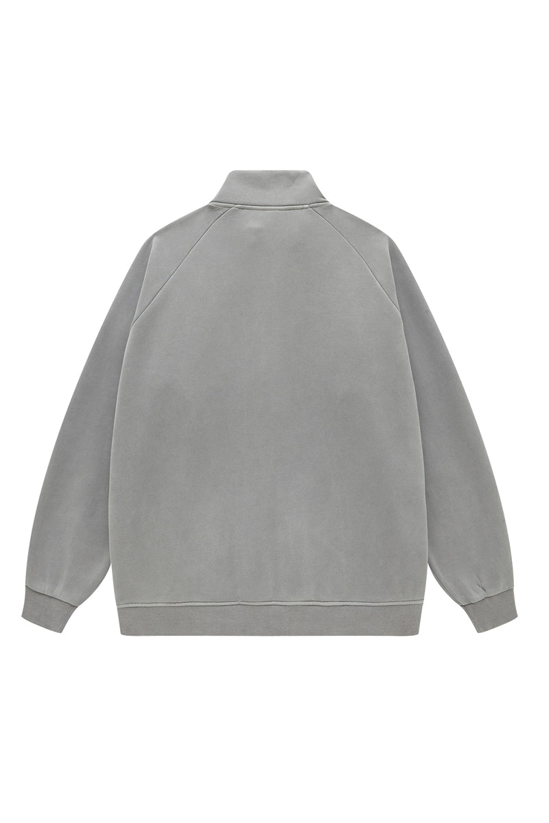Washed Fleece Zipper Jacket