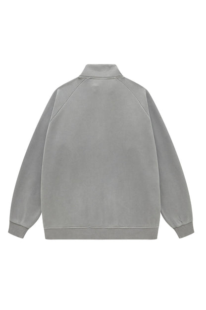 Washed Fleece Zipper Jacket
