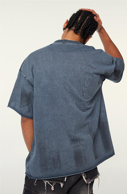 310GSM Brush Dyed Washed?Tee