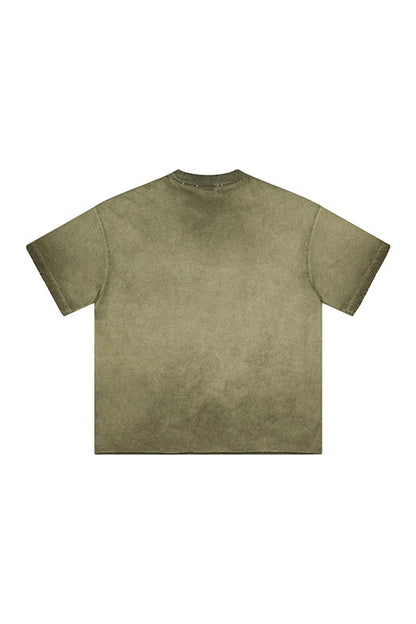 250GSM Distressed Gradient Washed Tee
