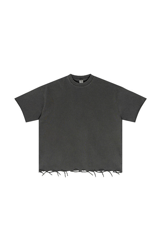 310GSM Pigment Dyed Distressed Tee