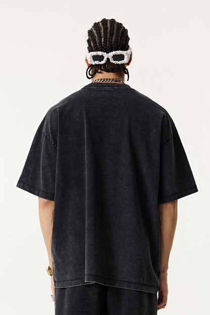 285GSM Pigment Dyed Washed Tee