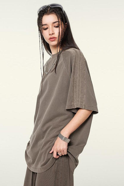 250GSM Pigment Dyed Side Stripe Tee