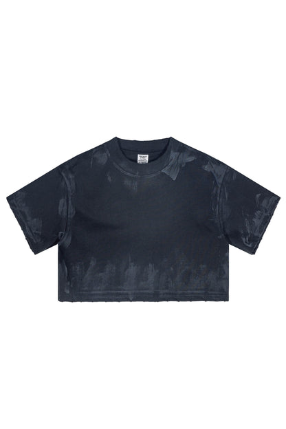 305GSM Brush Dyed Crop Tee