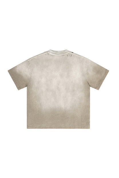 250GSM Distressed Washed Sun Fade Tee
