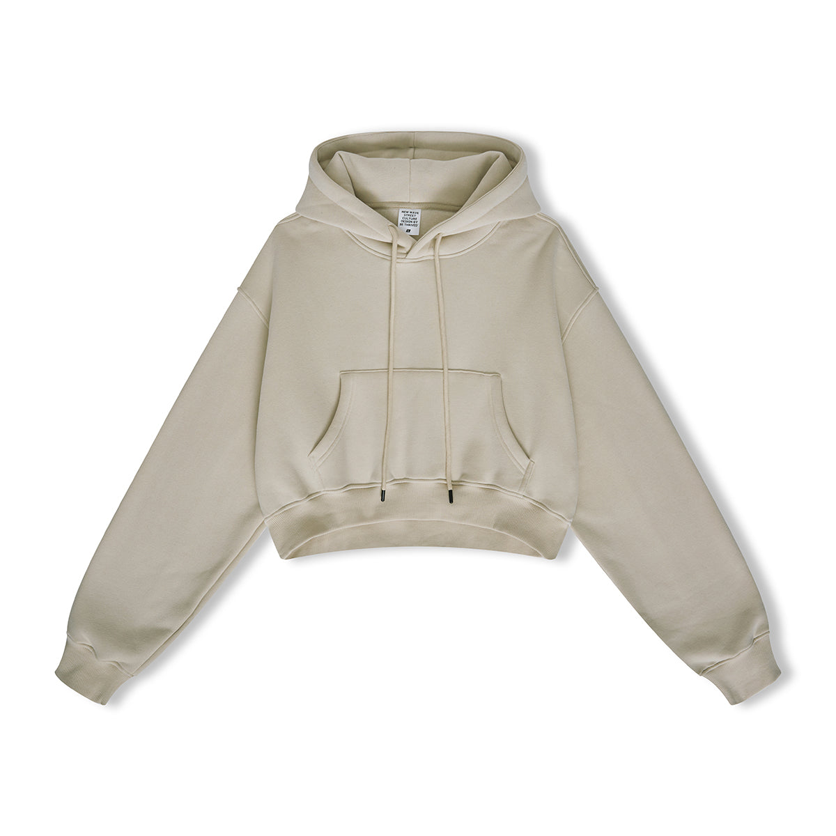 Basic Fleece Crop Hoodie
