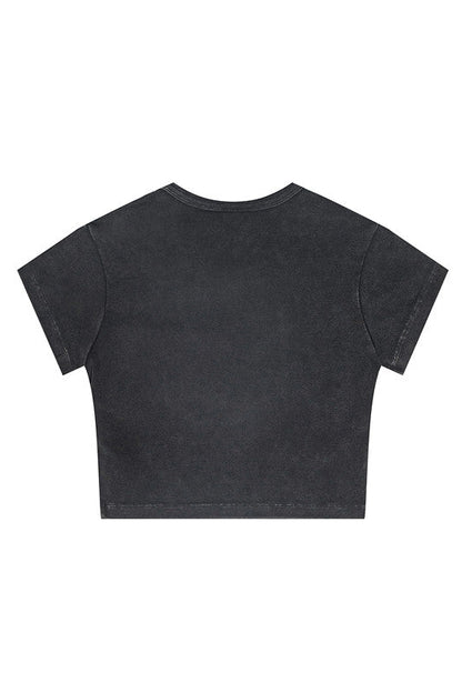 235GSM Pigment Dyed Crop Tee