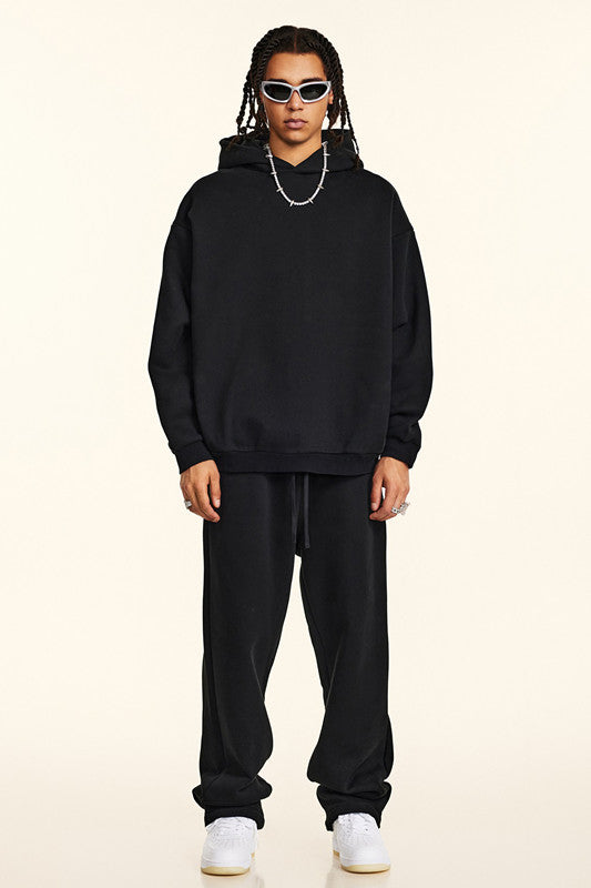 345GSM Relaxed Solid Color Fleece Sweatpants