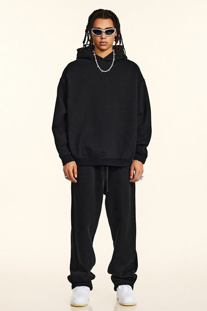 345GSM Relaxed Solid Color Fleece Sweatpants