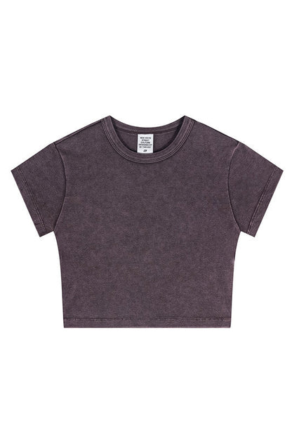 235GSM Pigment Dyed Crop Tee