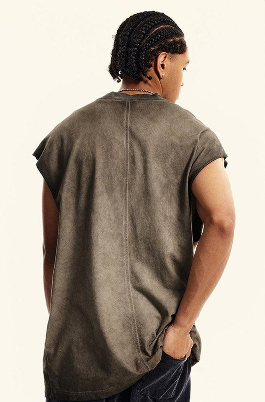 250GSM Washed Out Gradient Muscle Tee