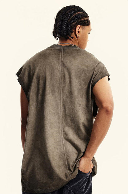 250GSM Washed Out Gradient Muscle Tee