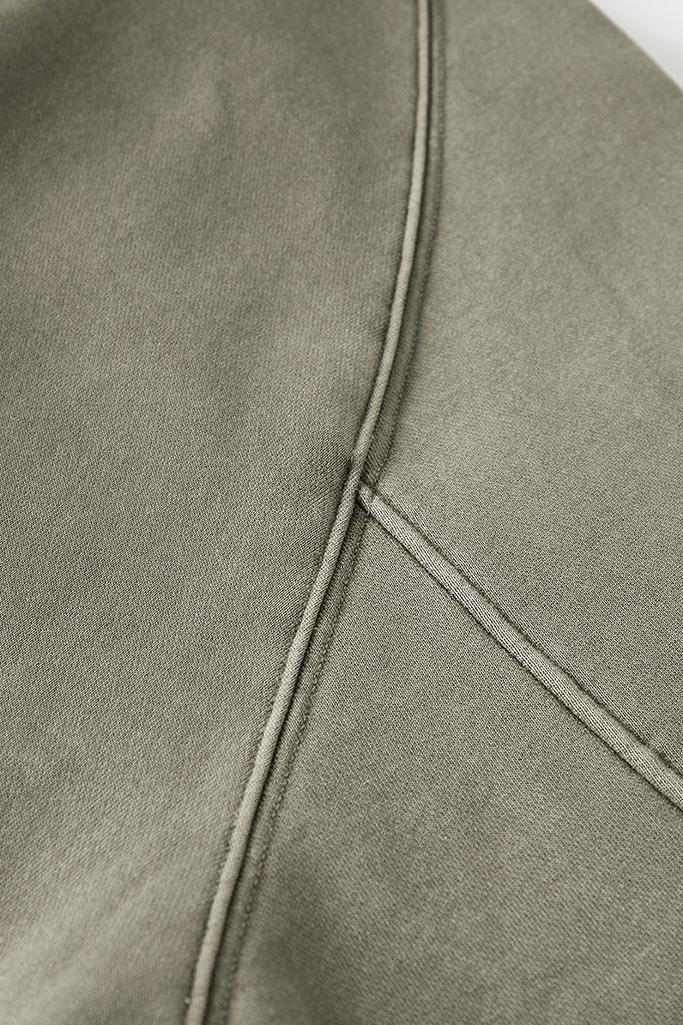 Fleece Pigment Dyed Crop Hoodie