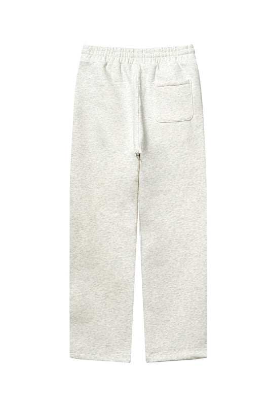345GSM Relaxed Solid Color Fleece Sweatpants