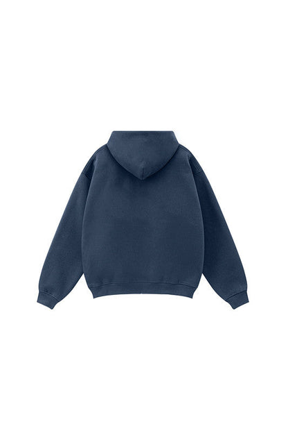 345GSM Fleece Solid Color Zipper Jacket
