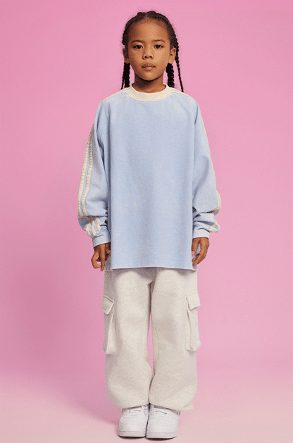 Kids Washed Stripe Crew