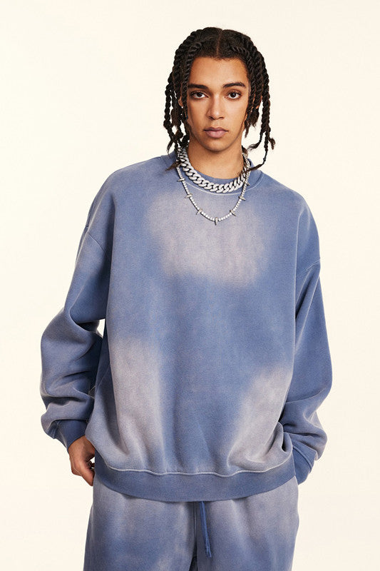 332GSM Spray Washed Fleece Crew