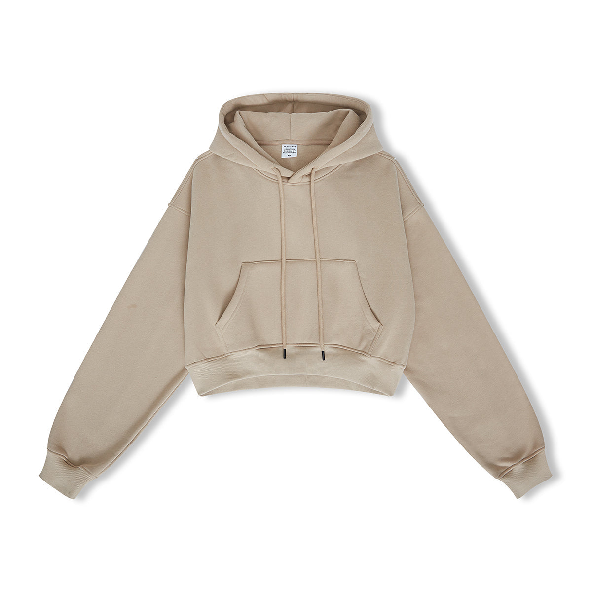 Basic Fleece Crop Hoodie