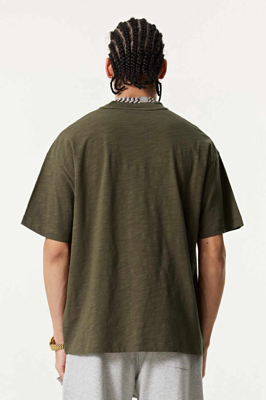 Slub Cotton 190GSM Solid Color Tee