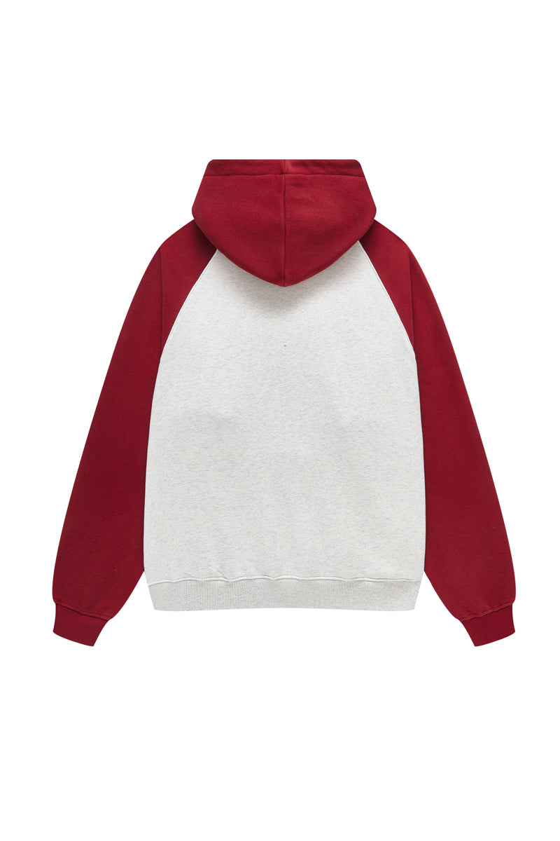 Contrast Sleeve Fleece Hoodie
